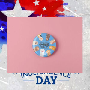 Paws For Harris Walz Buttons