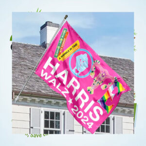 Pink Vote Harris Walz 2024 Flag