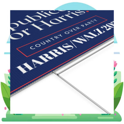 Repblicans For Harris Country Over Party Harris Walz 2024 Yard Sign