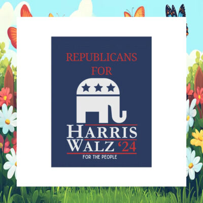 Republicans For Harris Walz 24 For The People Flag
