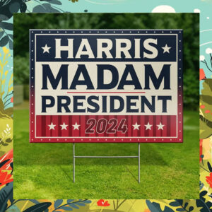Retro Harris Madam President 2024 Yard Sign