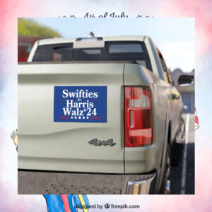 Swifties For Harris Walz 24 Car Magnet