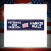 Veterans For Freedom Vote Harris Walz Sticker