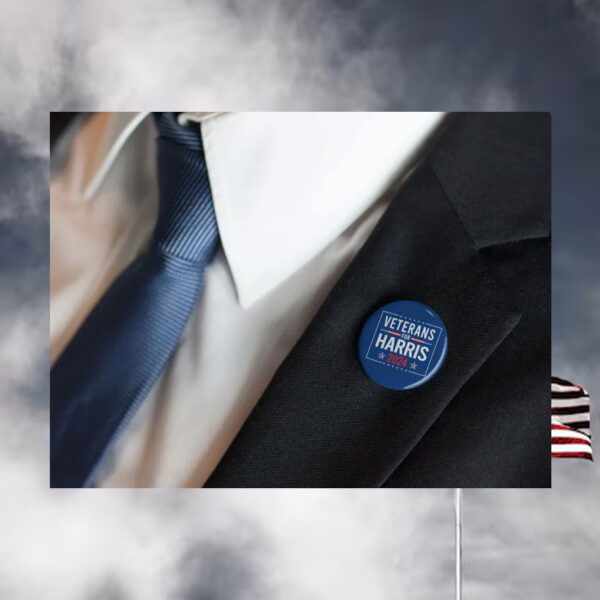 Veterans For Harris 2024 Button