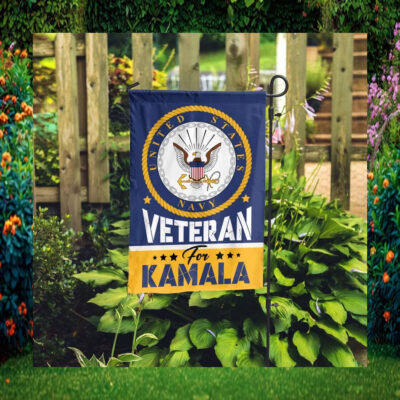 Veterans Navy For Kamala Flag