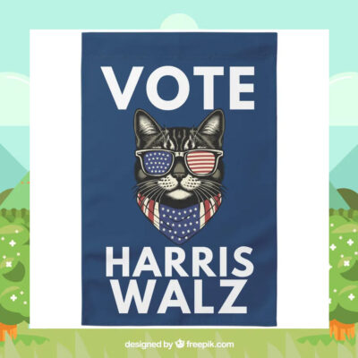 Vote Cat Harris Walz Flag