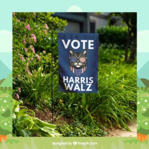 Vote Cat Harris Walz Flag