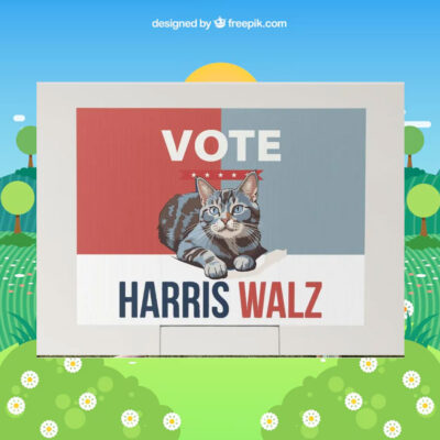 Vote Cat Harris Walz Yard Sign