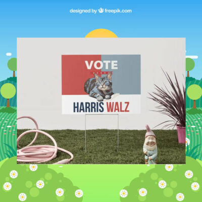Vote Cat Harris Walz Yard Sign