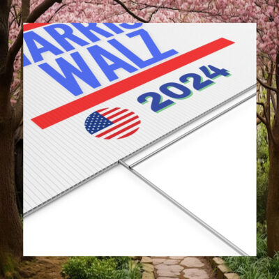 Vote Democratic Harris Walz 2024 Plastic Yard Sign