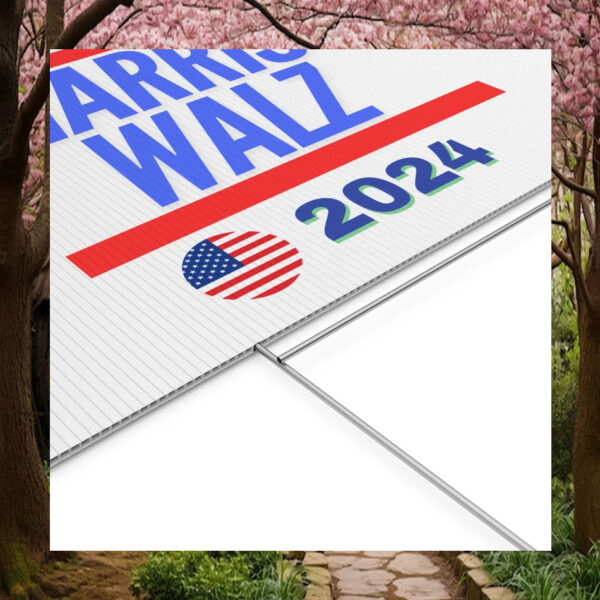 Vote Democratic Harris Walz 2024 Plastic Yard Sign