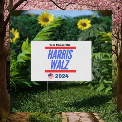 Vote Democratic Harris Walz 2024 Plastic Yard Sign