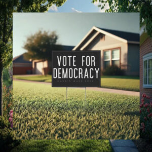 Vote For Democracy Harris Walz 2024 Election Yard Signs