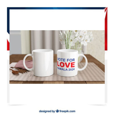 Vote For Love Kamala 24 Mugs