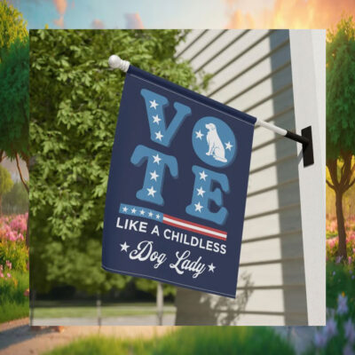 Vote Like A Childless Dog Lady For Kamala Flag