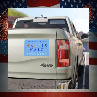 We Choose Hope! Harris Walz Democracy Car Magnets