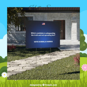 Which Candidate Is Safeguarding The Truth And Not Spreading Lies Vote Kamala Harris Yard Sign