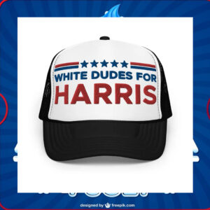 White Dudes For Harris 2024 Trucker Cap