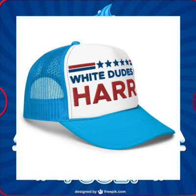 White Dudes For Harris 2024 Trucker Cap
