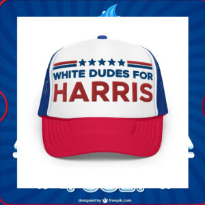 White Dudes For Harris 2024 Trucker Cap