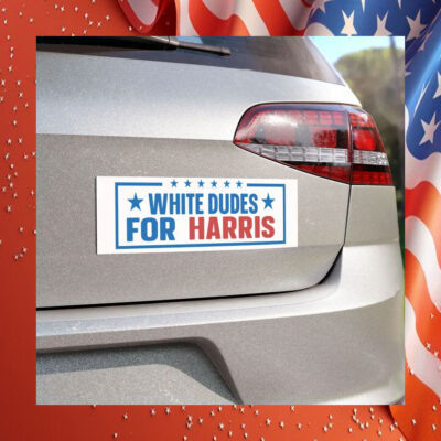 White Dudes For Harris 24 Car Magnets
