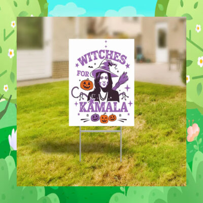 Witches For Kamala Halloween Spooky Yard Sign