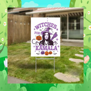 Witches For Kamala Halloween Spooky Yard Sign