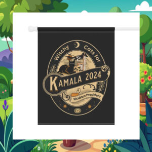 Witchy Cats For Kamala 2024 Madam President Flag