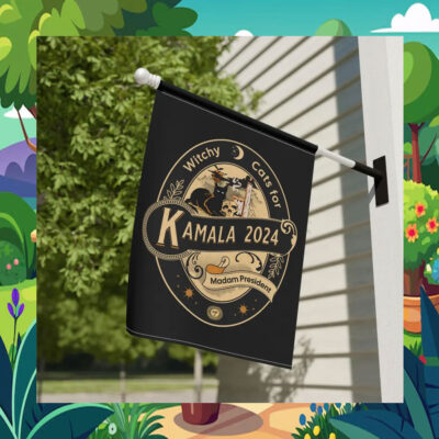 Witchy Cats For Kamala 2024 Madam President Flag
