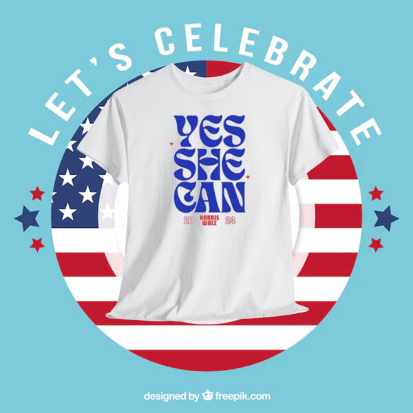 Yes She Can Harris Walz 2024 Shirt