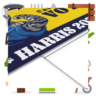 Yes We Cat! Cat Ladies Vote Harris 2024 Yard Sign