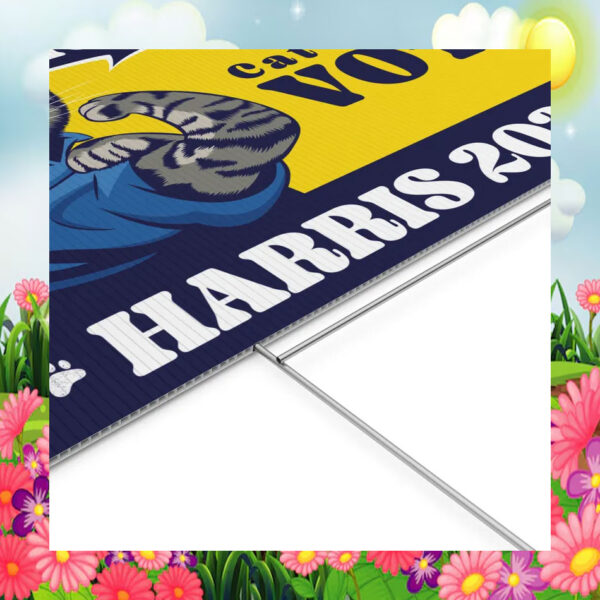 Yes We Cat! Cat Ladies Vote Harris 2024 Yard Signs