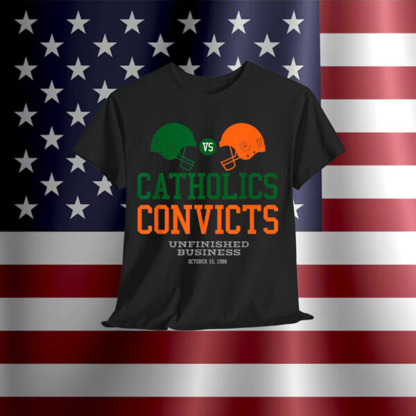 Catholics VS Convicts 1988 Classic Vintage T-Shirt