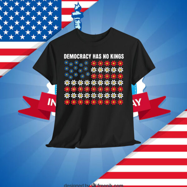 Democracy Has No King America Floral Shirt