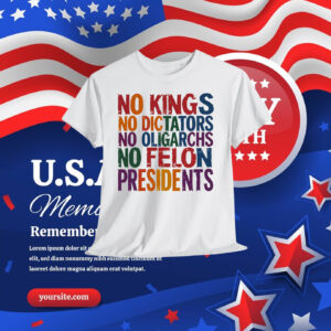 No Kings No Dictators No Oligarchs No Felon Presidents Shirt