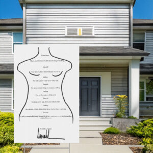 Trump Birthday Note To Epstein Yard Sign
